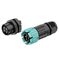 M23MF 2 Pin Wire to Wire Screw Type Power Waterproof Connector IP68 Waterproof Cable Connector