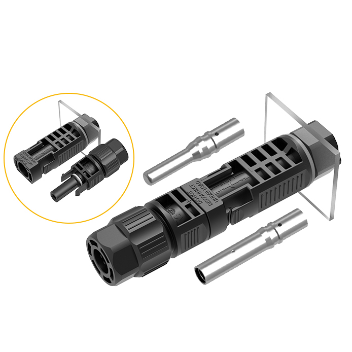 EW PV4 Series 65A MC4 Solar Connectors Male & Female Connector Manual Unlock Wire to Board