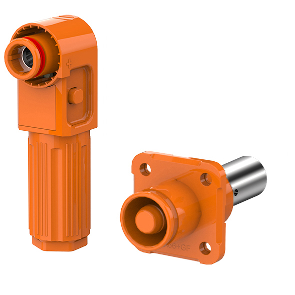 EW Crimp Socket Battery Energy Storage Connector Orange Positive IP67 Waterproof 120A Rotatable Energy Storage Connector