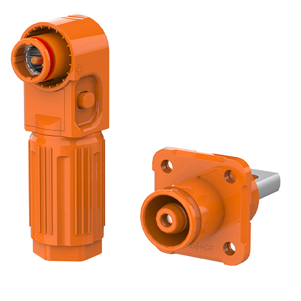 EW Screw Hole Connectors for Battery Energy Storage System Orange Positive IP67 Waterproof 150A Rotatable Energy Storage Connector