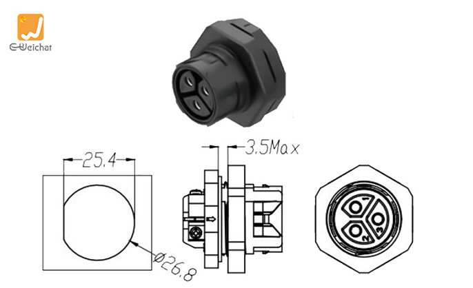 EW-M28F-3P Waterproof Outdoor Cable Connector