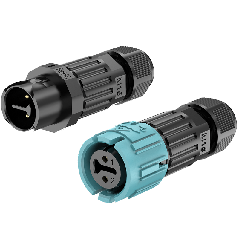 M15MP Circular Plug Connector Male Female Waterpoof Connector IP68 10A 2Pins Cable Connectors Waterproof Wire to Wire