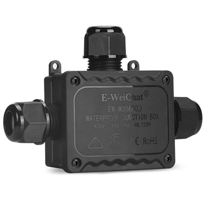 2068L 3T Waterproof Junction Box With Terminal Block Straight Through