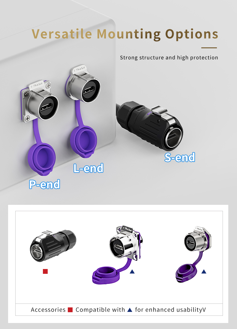 LP24 HDMI Waterproof Connector